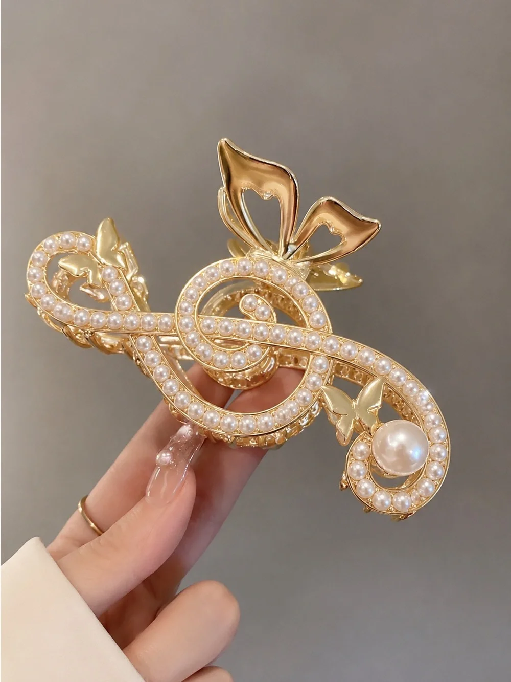 NEW Beautiful Music Note Treble Clef Hair Clip